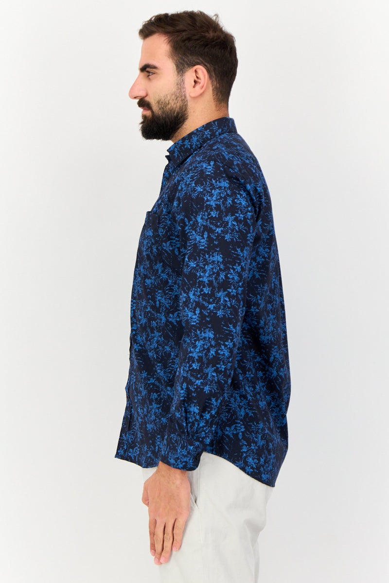 Kenneth Cole Men Regular Fit Floral Print Long Sleeves Shirt, Multicolor - Image 2